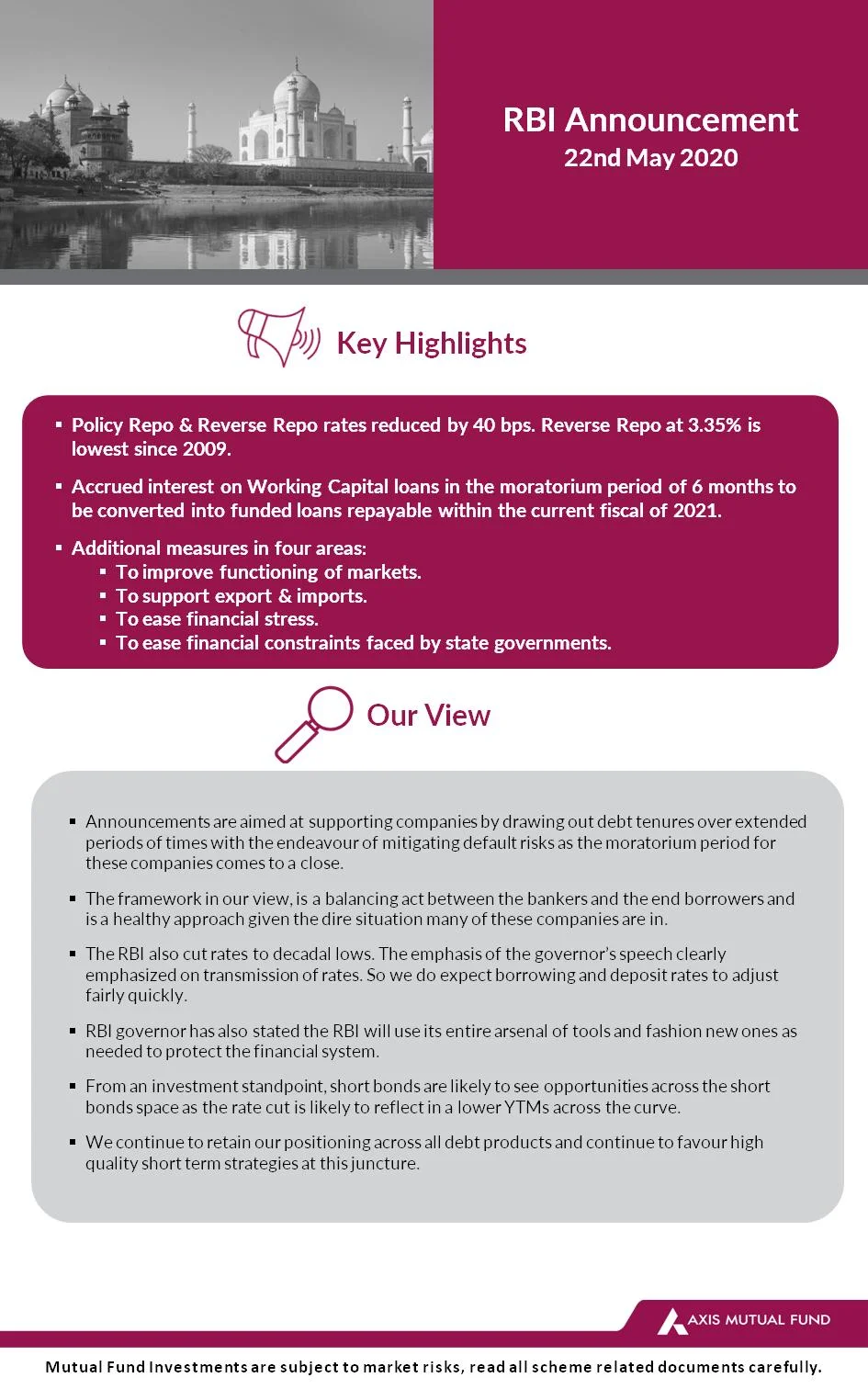RBI Announcement for mfonline